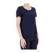 Blauwe Zijden Ludovica Shirt Pennyblack , Blue , Dames