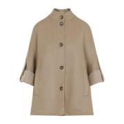 Luxe Nude & Neutrals Wol Kasjmier Jas Max Mara , Beige , Dames