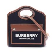 Pre-owned Canvas handbags Burberry Vintage , Black , Dames