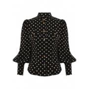 Luxe Zwarte Polka Dot Shirt Zimmermann , Black , Dames