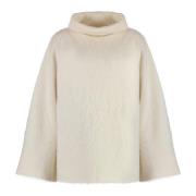 Klokmouwen Wollen Turtleneck Sweater Malo , Beige , Dames