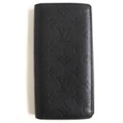 Pre-owned Leather wallets Louis Vuitton Vintage , Black , Dames