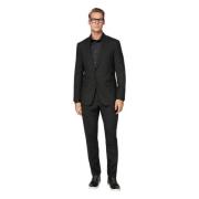 Wol Stretch Pak Stijl Anversa Boggi Milano , Black , Heren