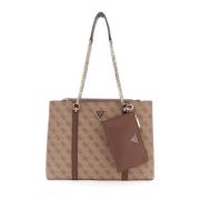 Eco Craig High Society Dames Bruine Tas Guess , Brown , Dames