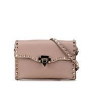 Pre-owned Leather shoulder-bags Valentino Vintage , Pink , Dames