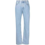 Casual Blauwe Straight Jeans The Attico , Blue , Dames