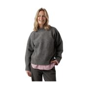 Gezellig Grijs Melange Oversized Sweater JC Sophie , Gray , Dames