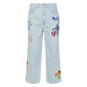 Sumire Cropped Wide Leg Jeans Blauw Kenzo , Blue , Dames