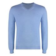 Luxe Cashmere-Zijde Pullover Malo , Blue , Heren