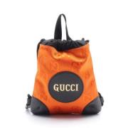 Pre-owned Canvas backpacks Gucci Vintage , Orange , Heren