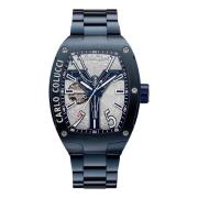 Elegante roestvrijstalen horloge met vouwsluiting Carlo Colucci , Blue...