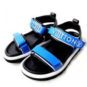 Pre-owned Leather sandals Louis Vuitton Vintage , Blue , Dames