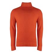 Luxe Cashmere Turtleneck Sweater Malo , Orange , Heren