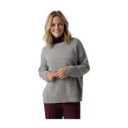 Grijze Melange Oversized Sweater Basic Apparel , Gray , Dames