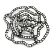 Pre-owned Metal brooches Chanel Vintage , Black , Dames