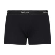 Katoenen boxershort met logo Saint Laurent , Black , Heren