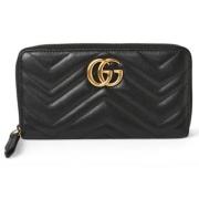 Pre-owned Leather wallets Gucci Vintage , Black , Dames