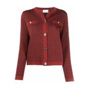 Rode Wollen Blazer Jas Salvatore Ferragamo , Red , Dames