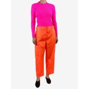 Pre-owned Polyester bottoms Prada Vintage , Orange , Dames