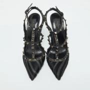 Pre-owned Leather heels Valentino Vintage , Black , Dames