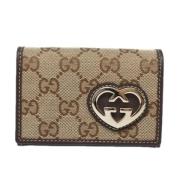 Pre-owned Canvas wallets Gucci Vintage , Beige , Dames