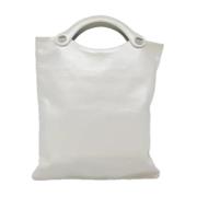 Pre-owned Leather handbags Chanel Vintage , White , Dames