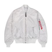 Pastel Grey Ma-1 Bomber Jas Alpha Industries , Gray , Heren