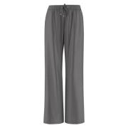 Metallic Lurex Stof Damesbroek Herno , Gray , Dames