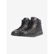 Pre-owned Leather sneakers Chanel Vintage , Black , Heren