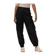 Zwarte Cargo Broek voor Vrouwen Y.a.s , Black , Dames