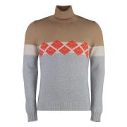 Luxe Cashmere Turtleneck Sweater Malo , Multicolor , Heren