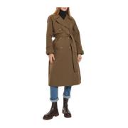 Groene Trenchcoat voor Vrouwen Pepe Jeans , Green , Dames