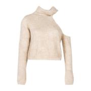 Asymmetrische Trui Pinko , Beige , Dames