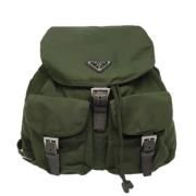 Pre-owned Fabric backpacks Prada Vintage , Green , Dames