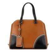 Pre-owned Leather handbags Prada Vintage , Brown , Dames