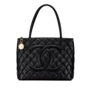 Pre-owned Leather chanel-bags Chanel Vintage , Black , Dames