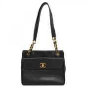 Pre-owned Leather chanel-bags Chanel Vintage , Black , Dames