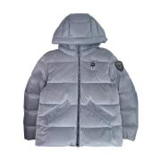 Fluweel Hooded Donsjack Blauer , Gray , Dames