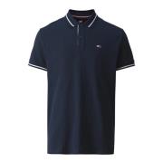 Blauw Gestreept Poloshirt met Logo Tommy Hilfiger , Blue , Heren