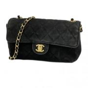 Pre-owned Suede chanel-bags Chanel Vintage , Black , Dames