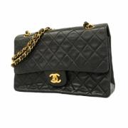 Pre-owned Leather chanel-bags Chanel Vintage , Black , Dames