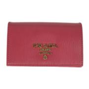 Pre-owned Leather wallets Prada Vintage , Pink , Dames