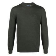 Groene Wol Lange Mouw Pullover Polo Ralph Lauren , Green , Heren