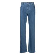 Elegante Blauwe Straight Jeans met 5 Zakken Giorgio Armani , Blue , He...