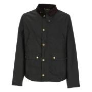 Groene Katoenen Ribfluwelen Jas met Zakken Barbour , Green , Heren