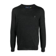 Casual Grijs Wol Pullover Sweater Polo Ralph Lauren , Gray , Heren