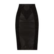 Elegante Zwarte Rok met Kantdetail Dolce & Gabbana , Black , Dames