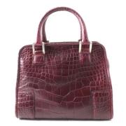 Pre-owned Leather handbags Loewe Pre-owned , Red , Dames