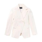 Witte Linnen Blazer Casual Stijl Proenza Schouler , White , Dames