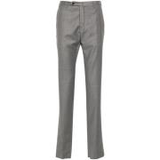 Grijze Wollen Broek Taps Toelopende Pijp Incotex , Gray , Heren